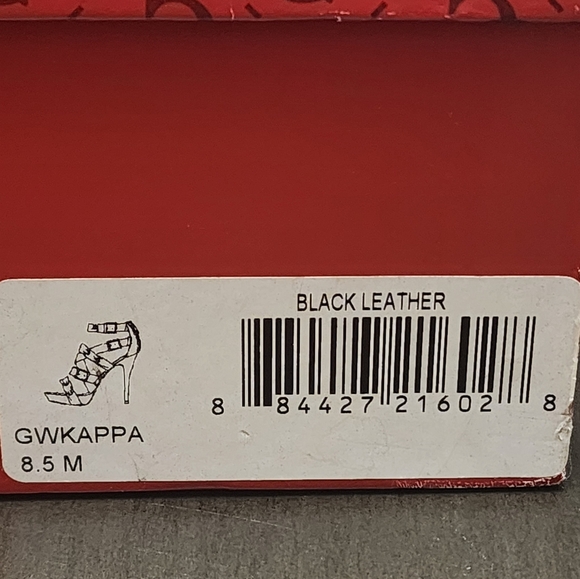 Guess Kappa Black Open Toe Platform Sandal - Size 8.5